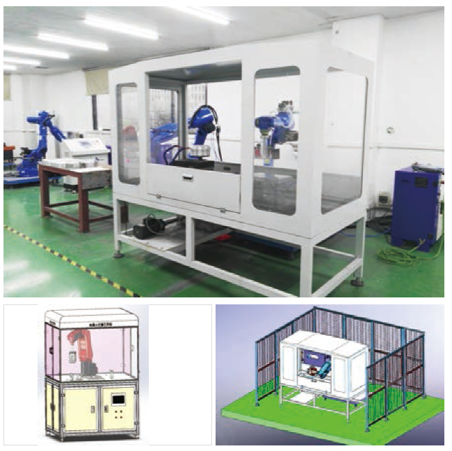 Industrial robot grinding workstation